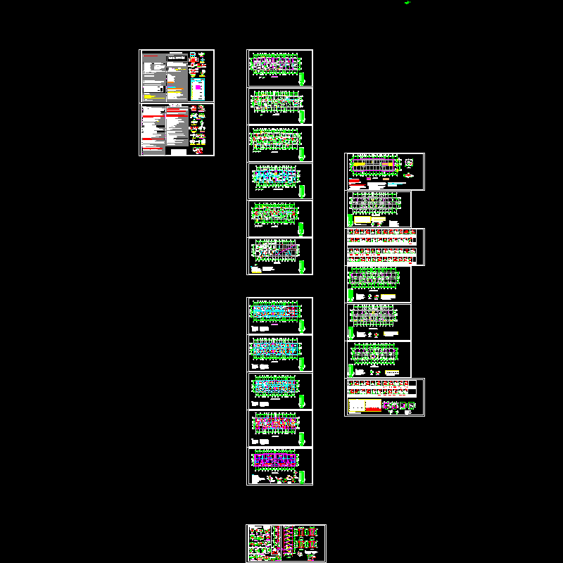 小区11层剪力墙结构住宅楼结构CAD施工图纸(dwg)(7度抗震)