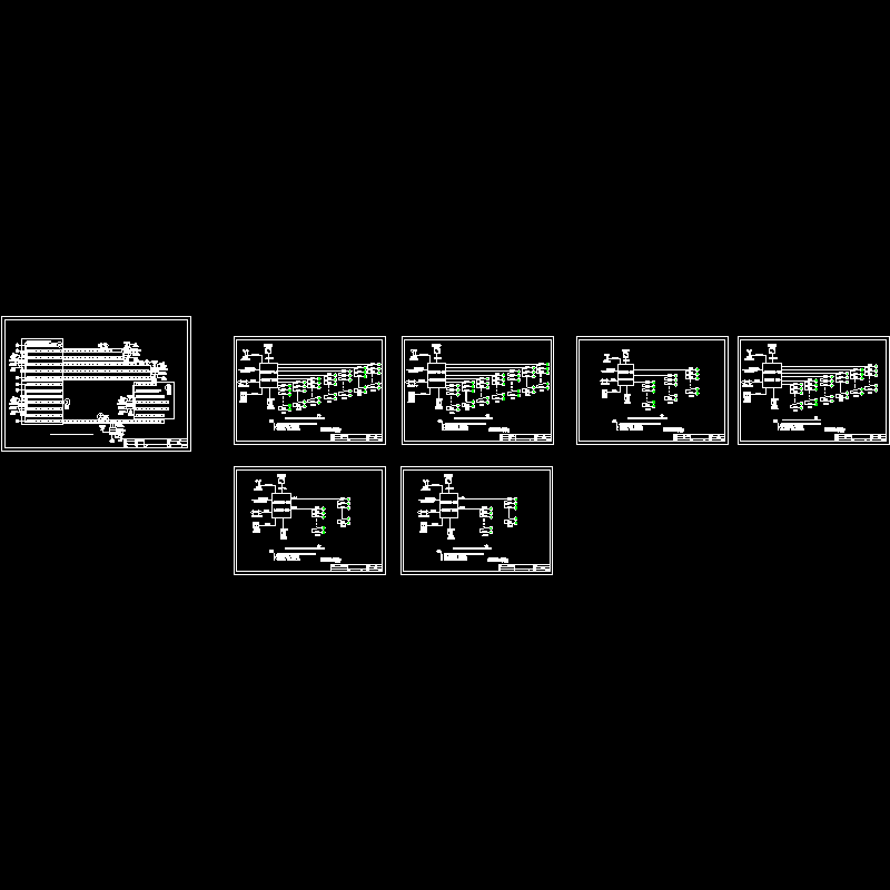 博物馆中央控制布线原理CAD图纸(dwg)