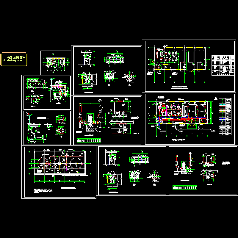 直燃机房空调设计CAD施工大样图(dwg)