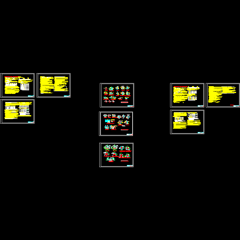 [CAD图]多个经典结构设计说明(钢筋混凝土)(dwg)