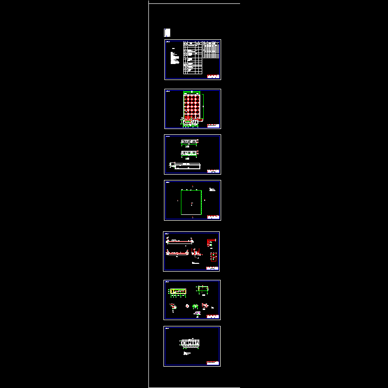 厂水泵房结构设计CAD施工图纸(dwg)