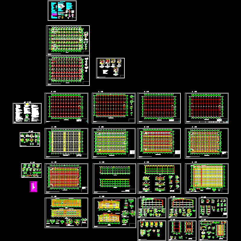 3层厂房结构设计CAD施工图纸(dwg)(6度抗震)(丙级独立基础)