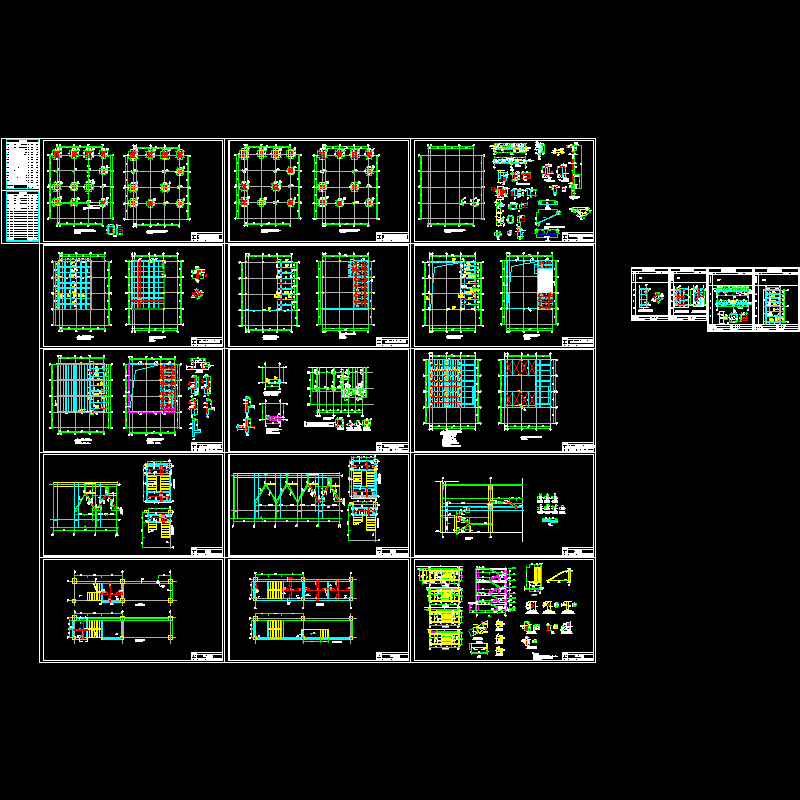 救援指挥中心结构设计CAD图纸(平面布置图)(dwg)