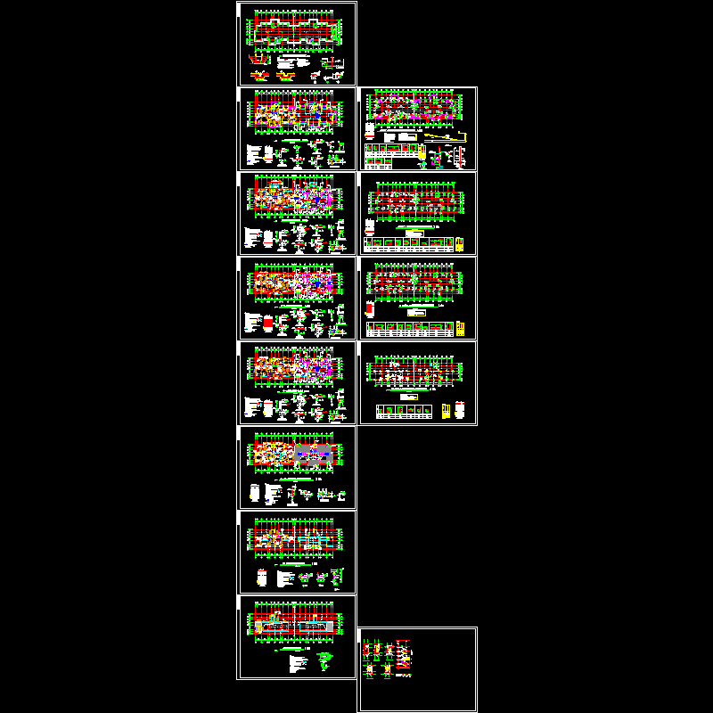 11层框剪住宅结构CAD施工图纸(dwg)(乙级筏形基础)(二级结构安全)