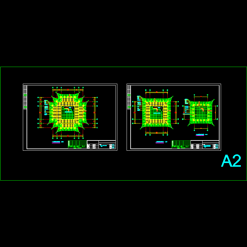 xxx阁屋架仰视图.dwg