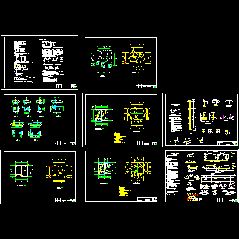 3层小住宅结构CAD施工图纸(dwg)