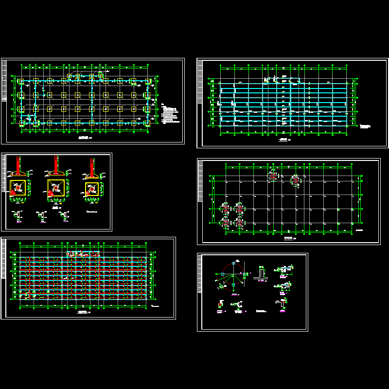 制剂车间结构CAD施工图纸(平面布置图)(dwg)