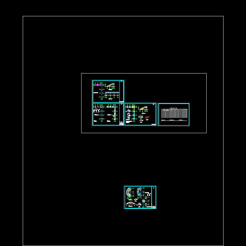 L型、弧形驾校走廊结构CAD施工大样图(dwg)(二级结构安全)