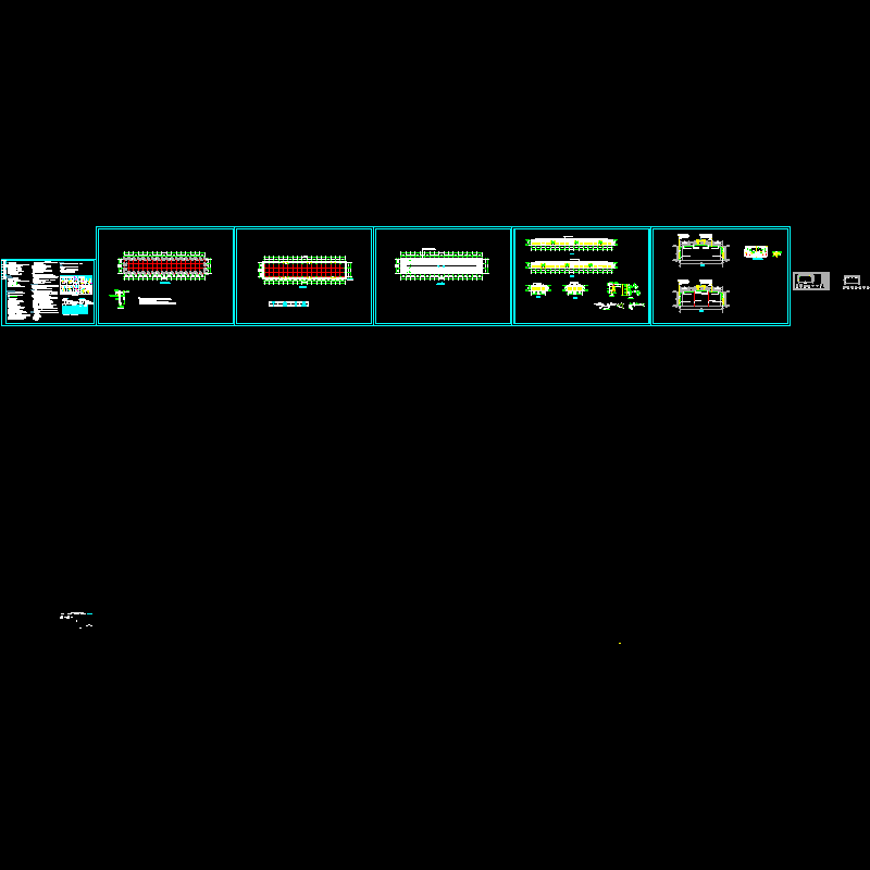 仓库结构设计CAD施工图纸(dwg)(6度抗震)(二级结构安全)