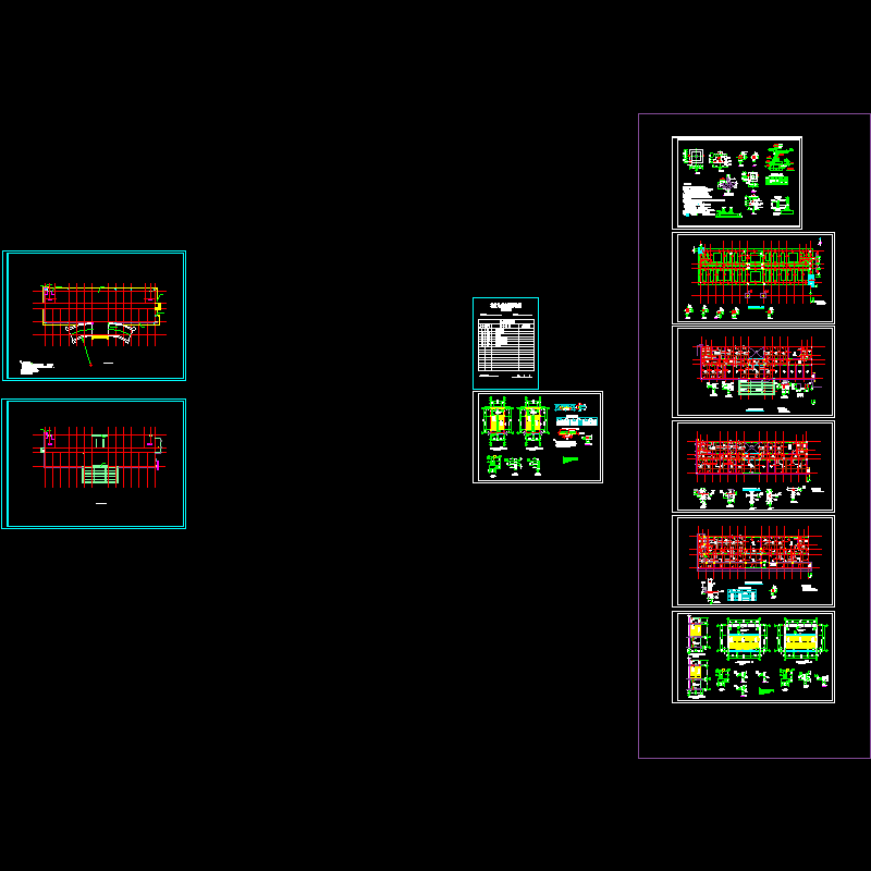 2层砌体结构办公楼结构CAD施工图纸(dwg)(6度抗震)(条形基础)