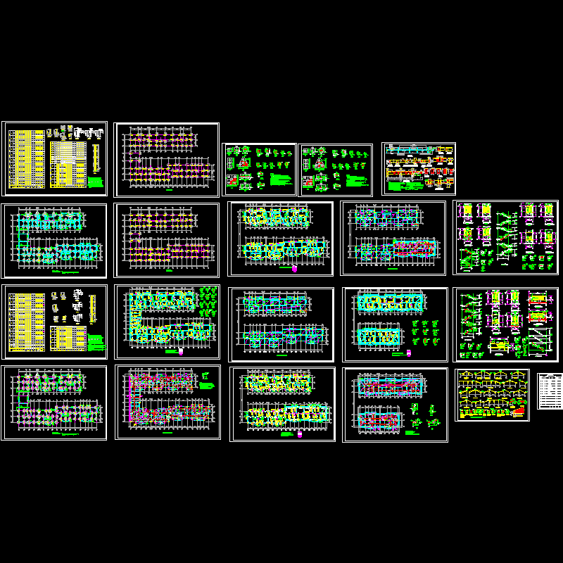 经典住宅结构CAD图纸(dwg)