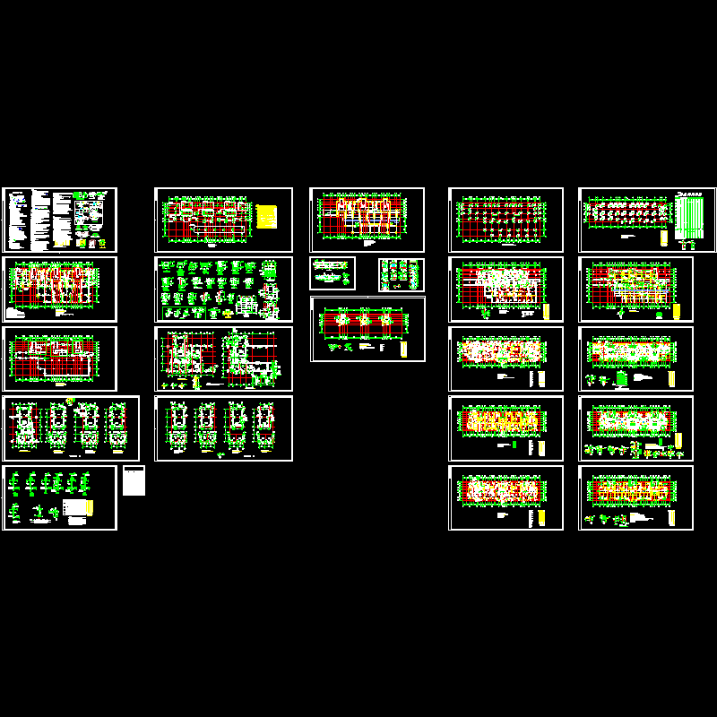 16层框剪带人防住宅楼CAD施工图纸(dwg)(桩基础)