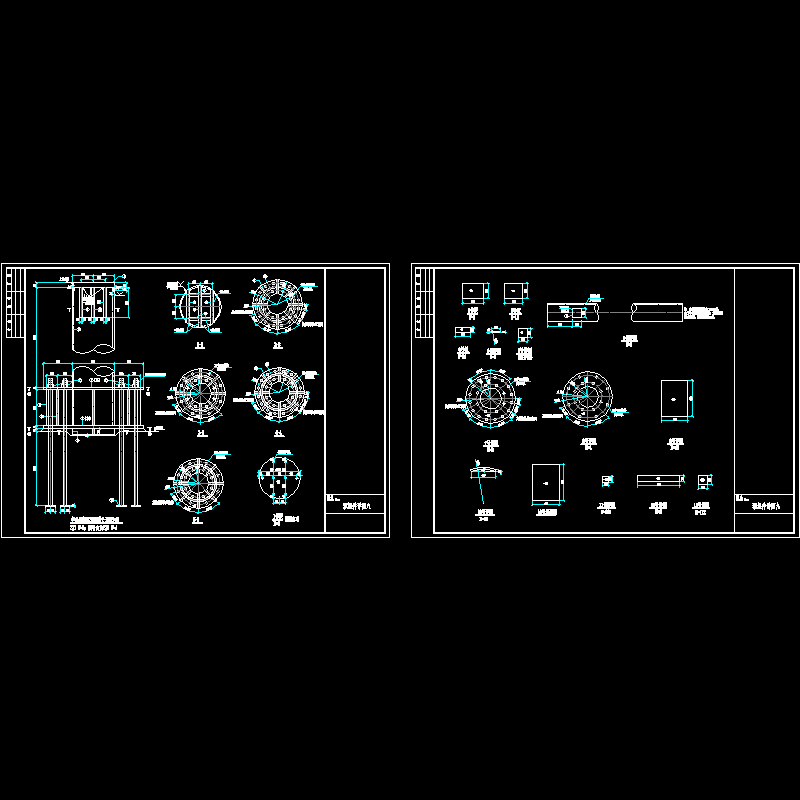 预埋件节点构造CAD详图纸(dwg)