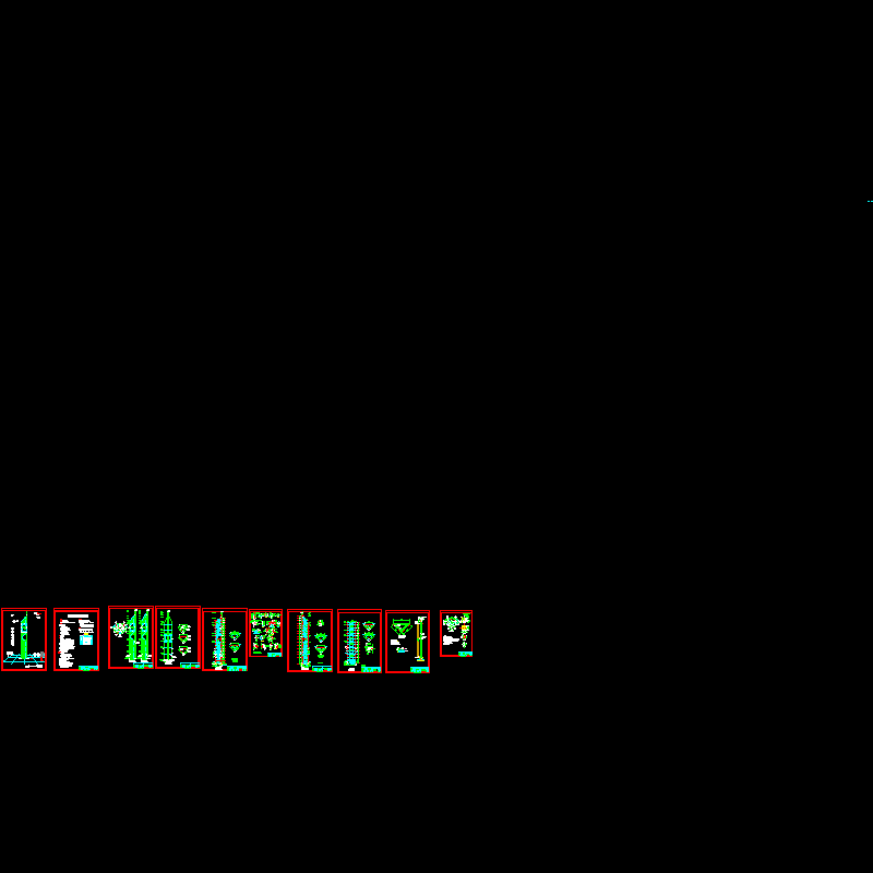 钢结构钟楼结构设计CAD施工图纸(dwg)(7度抗震)(独立基础)