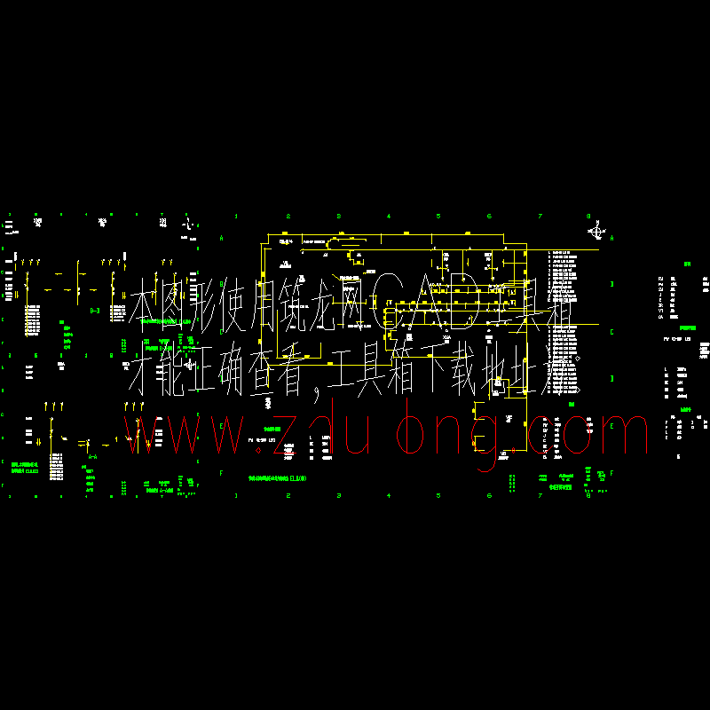 纯水设备管线布置CAD施工图纸(dwg)