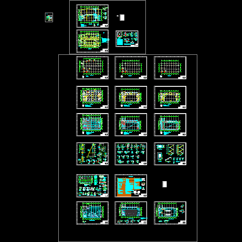 3层框架结构办公楼全套结构CAD施工大样图(dwg)(独立基础)