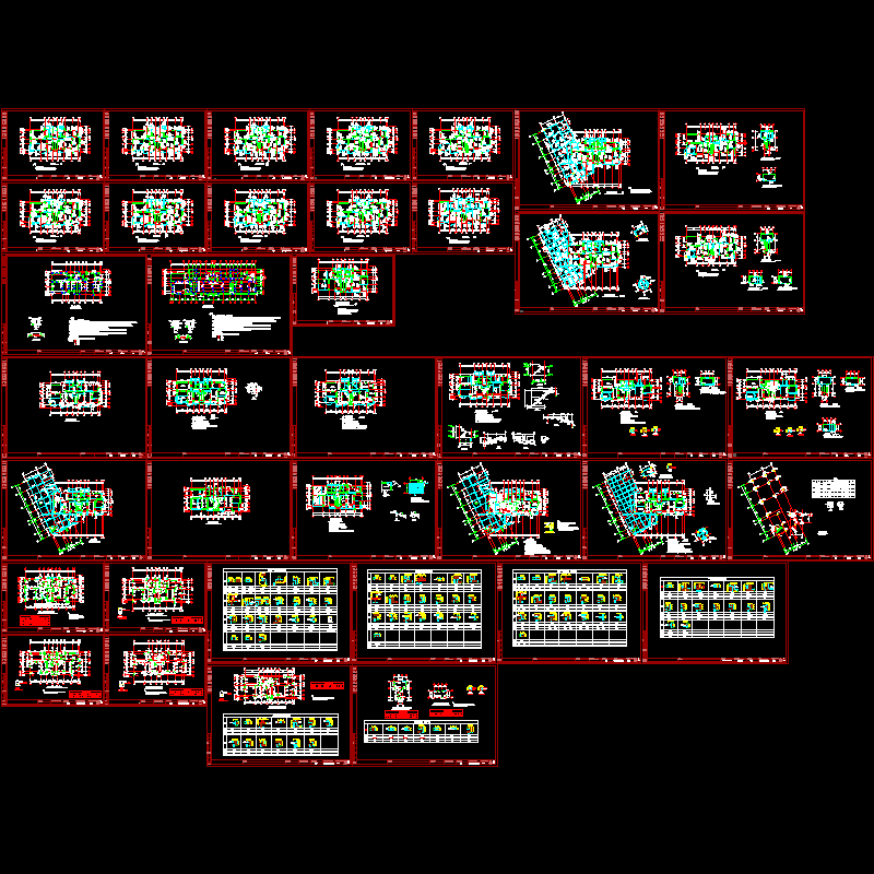 22层小高层全套CAD施工图纸(dwg)