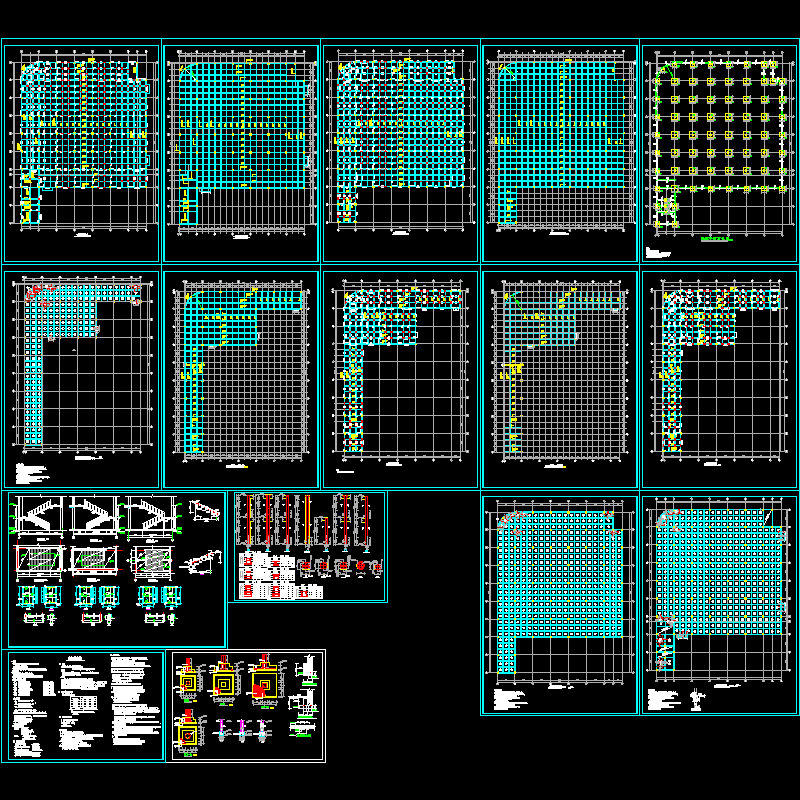 [CAD图]2层超市结构设计(dwg)