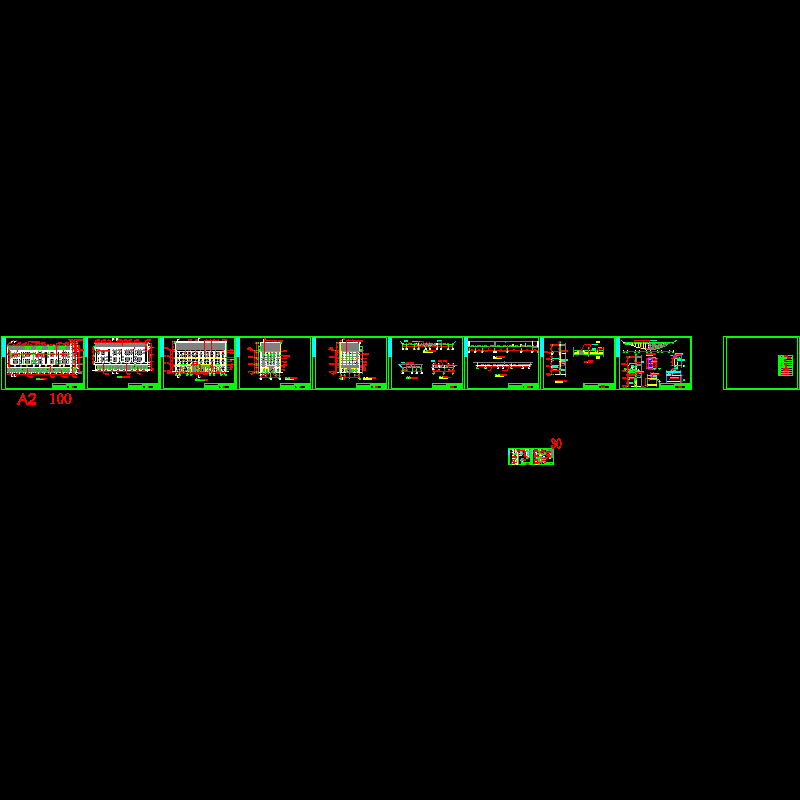 玻璃幕墙CAD施工大样图(dwg)