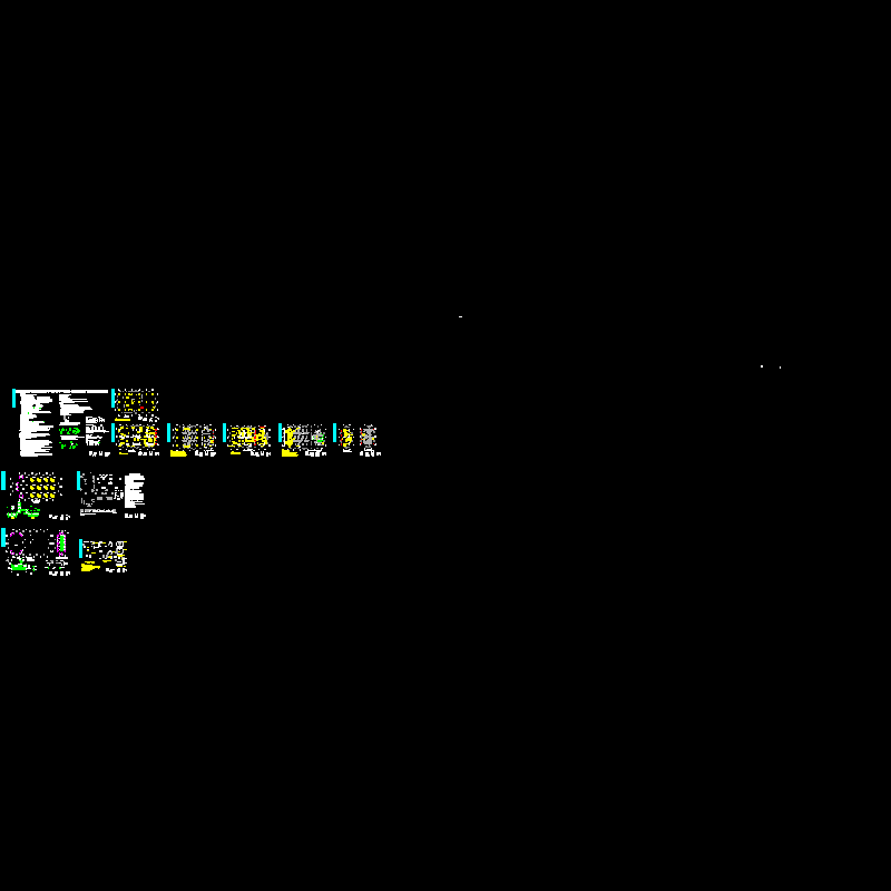 氯化氢厂房结构CAD图纸(人工挖孔灌注桩)(dwg)