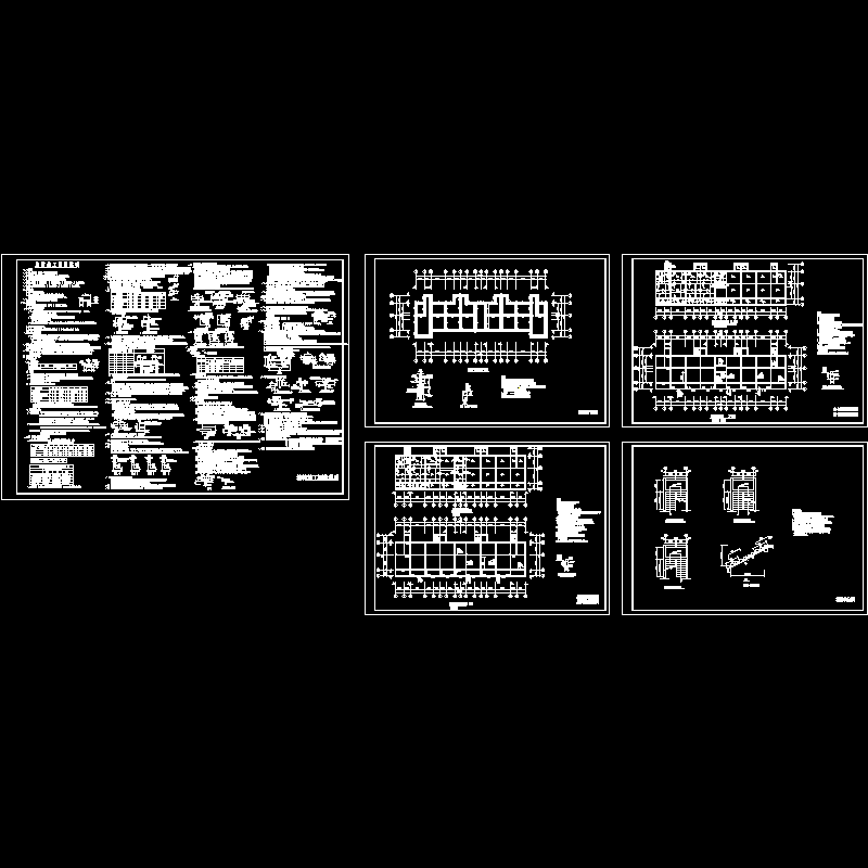 3层宿舍楼结构CAD图纸(dwg)