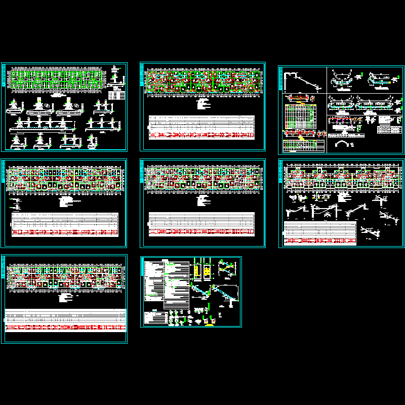 砖混结构住宅楼结构设计CAD图纸(dwg)(二级结构安全)