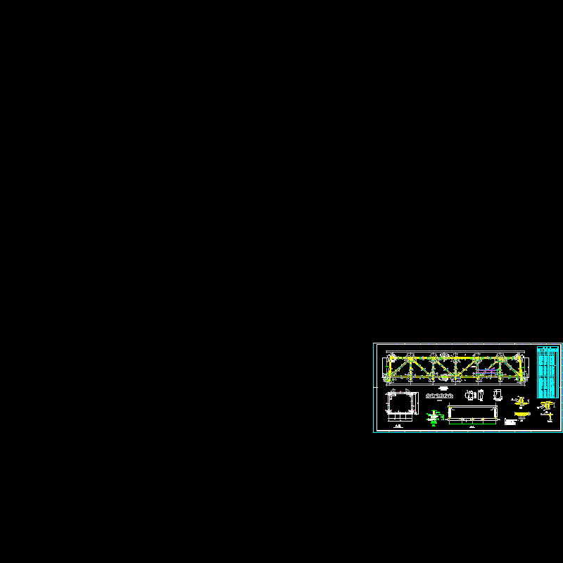 18米桁架结构节点CAD图纸(dwg)