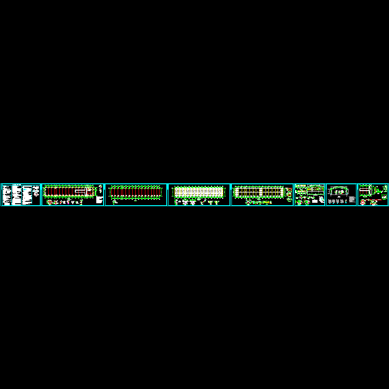 钢结构养牛场挤奶厅结构CAD施工图纸(dwg)(6度抗震)(丙级独立基础)