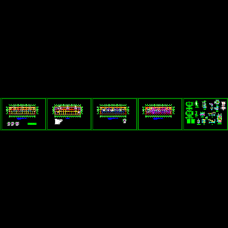 住宅半地下室结构CAD图纸(dwg)
