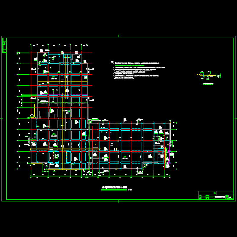 g-03-基础底板配筋结构平面图.dwg