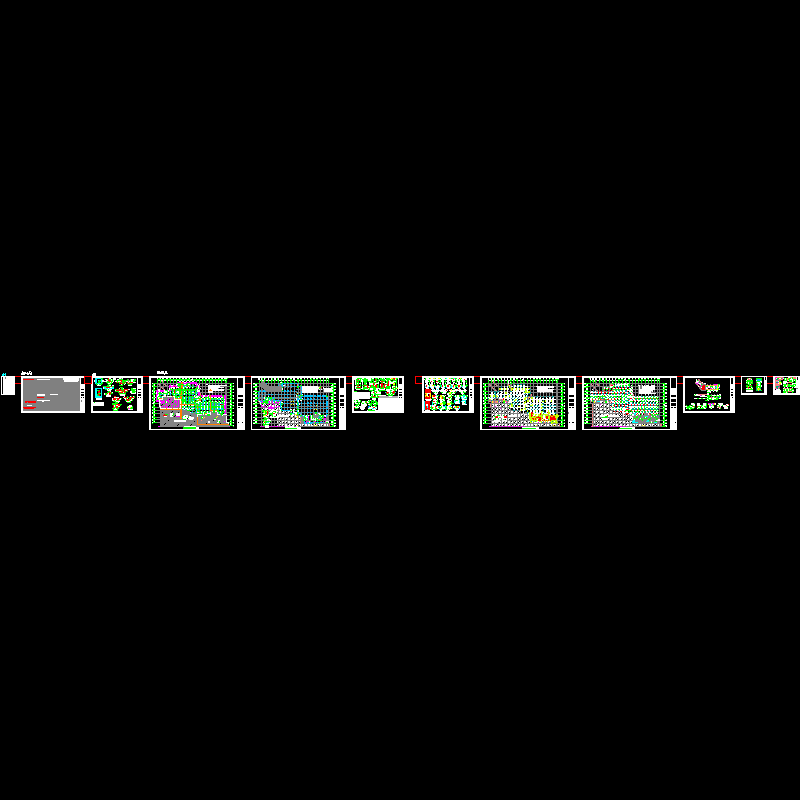 单层框架结构人防工程结构CAD施工大样图(dwg)(6度抗震)(甲级筏形基础)