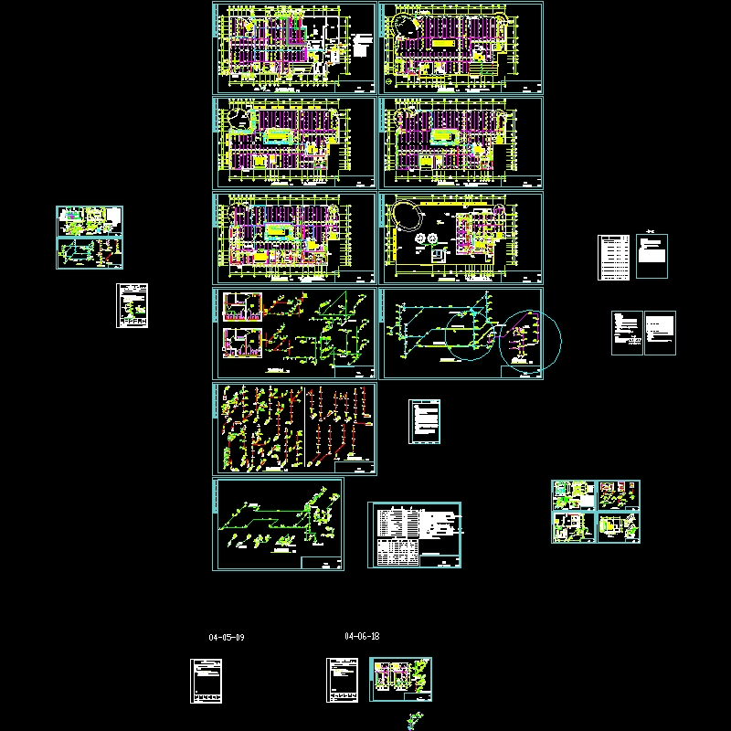 给排水、消防CAD施工图纸(dwg)