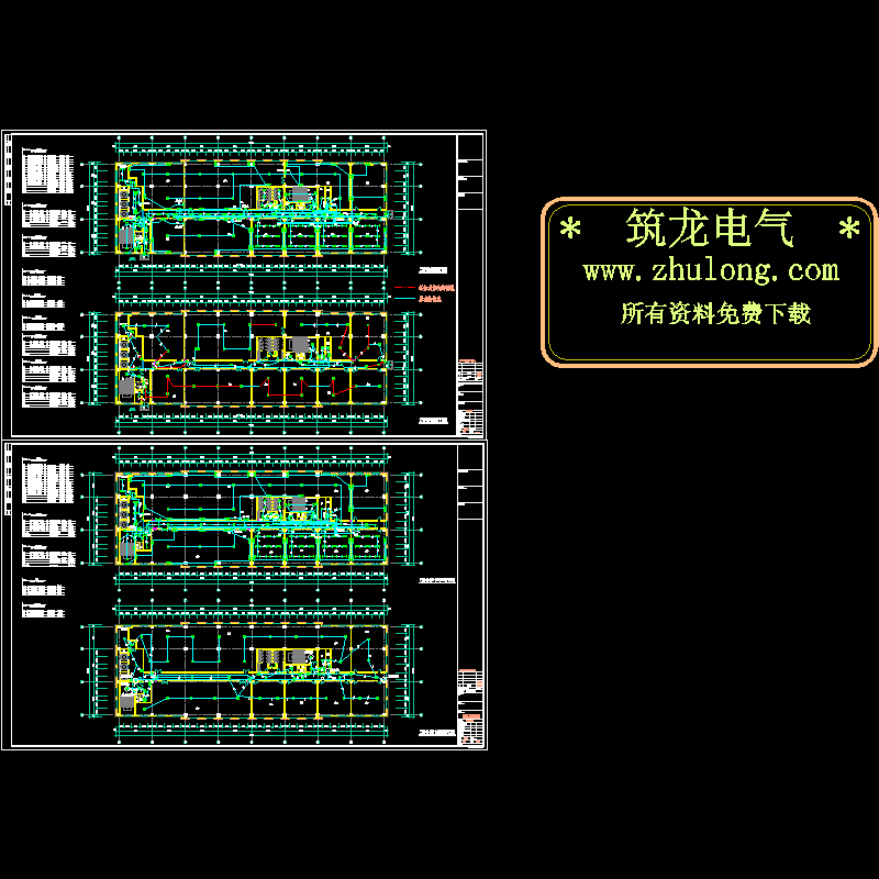 工程5号楼照明消防CAD图纸(dwg)