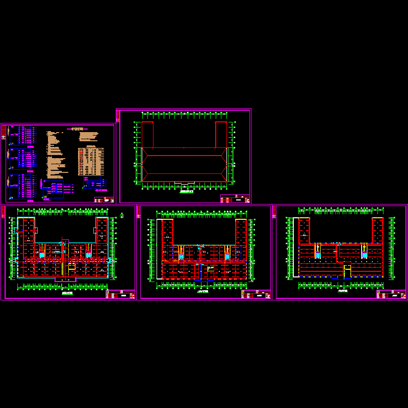 3层纺织车间电气CAD图纸(建筑面积)(dwg)