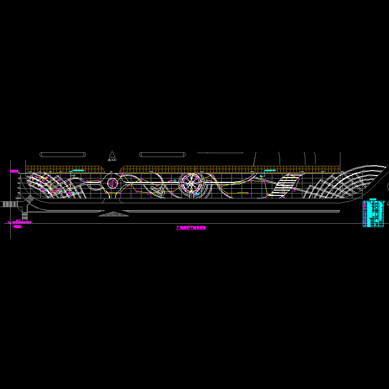 广场照明平面布置CAD图纸7(dwg)