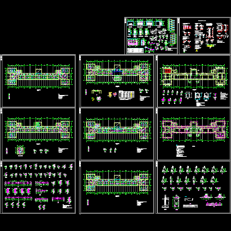 4层砌体办公楼结构CAD施工图纸(民用建筑设计)(dwg)(条形基础)