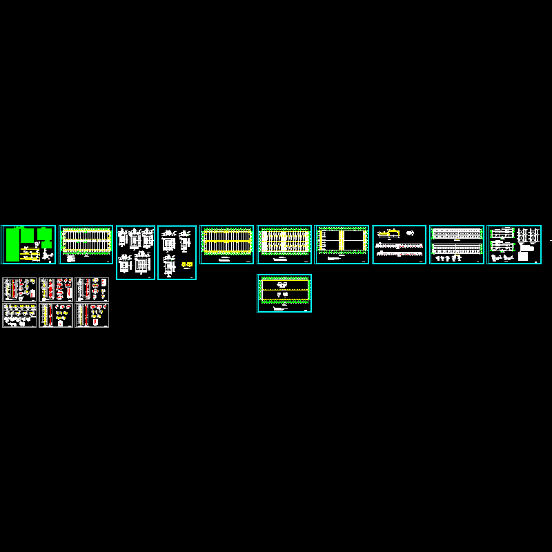 排架厂房结构设计CAD施工图纸(dwg)(6度抗震)(丙级独立基础)