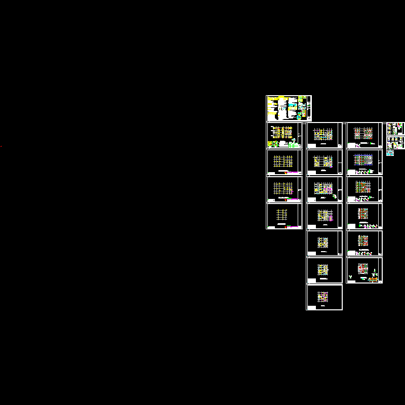 6层框架住宅结构CAD施工图纸(独立基础)(dwg)(7度抗震)(二级结构安全)