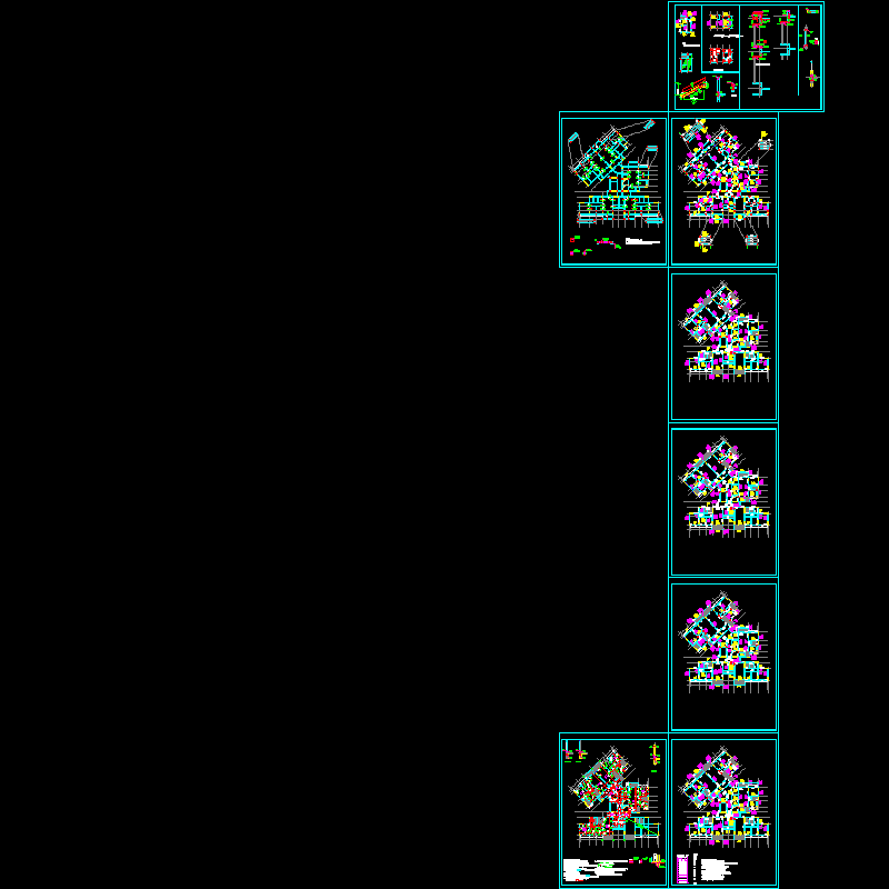 7度区9层剪力墙住宅部分结构CAD施工大样图(dwg)(二级结构安全)