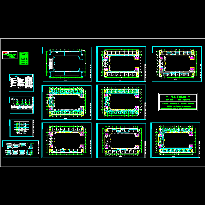 2层教学楼电气设计CAD施工图纸(dwg)