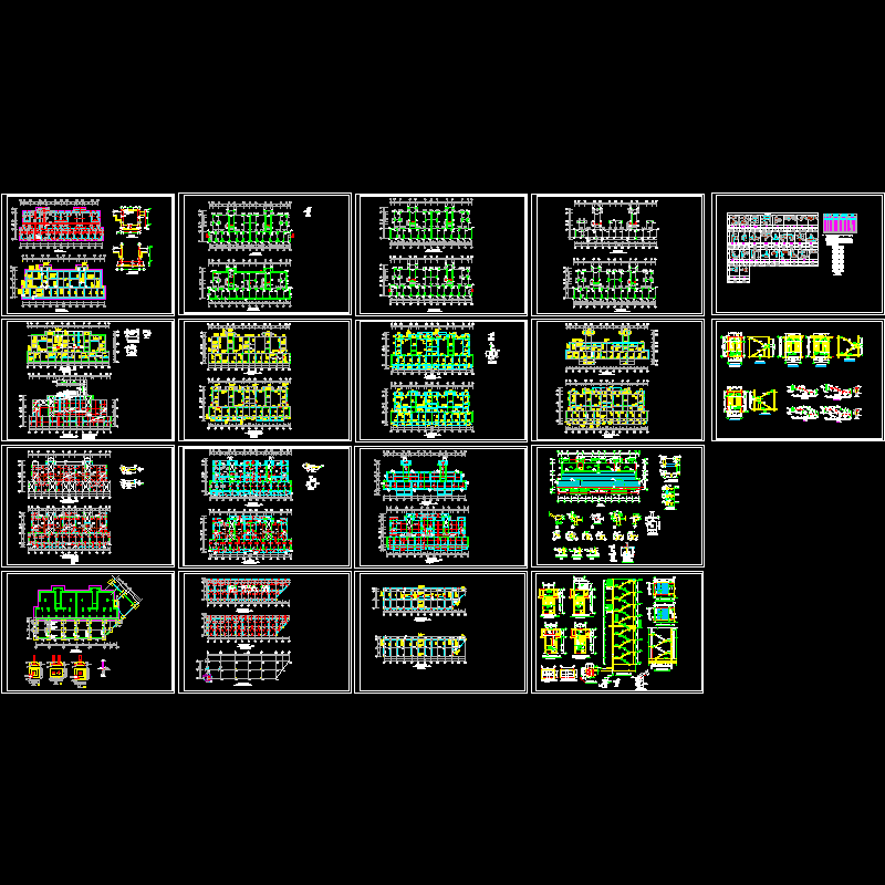 小区六号住宅楼结构CAD图纸(短肢剪力墙)(dwg)