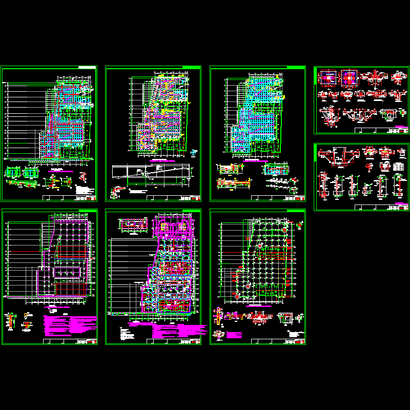 地下室结构CAD图纸(dwg)