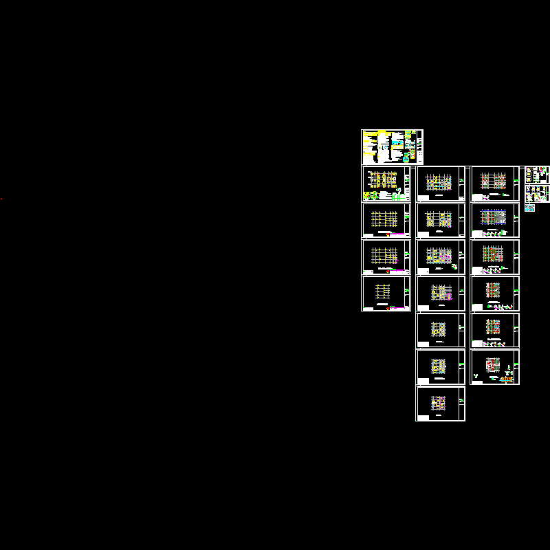 7层框架商住楼结构CAD施工大样图(dwg)(7度抗震)(独立基础)