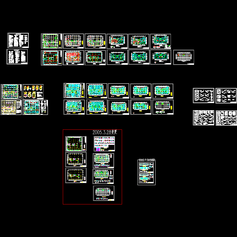 高层公寓楼结构CAD施工图纸(dwg)(8度抗震)(乙级桩基础)