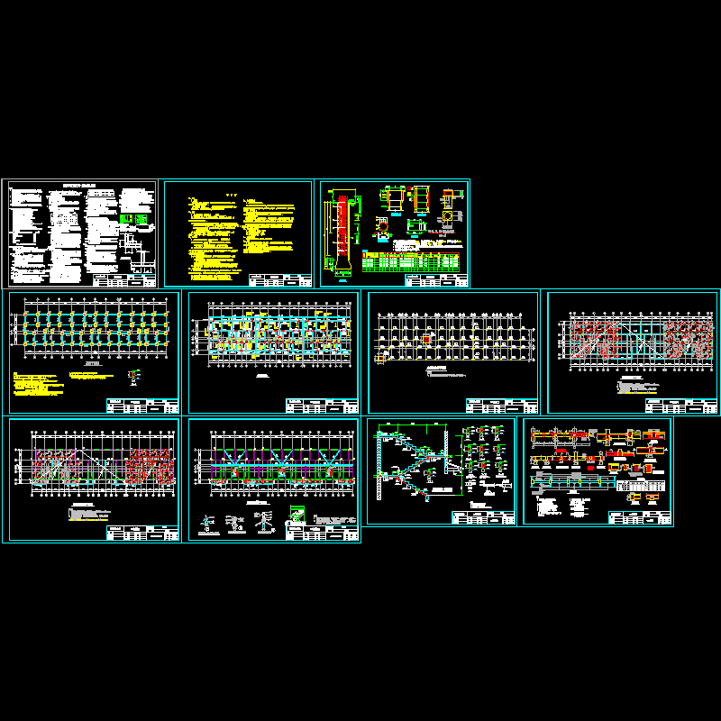 6层砌体结构设计CAD施工图纸(dwg)(桩基础)