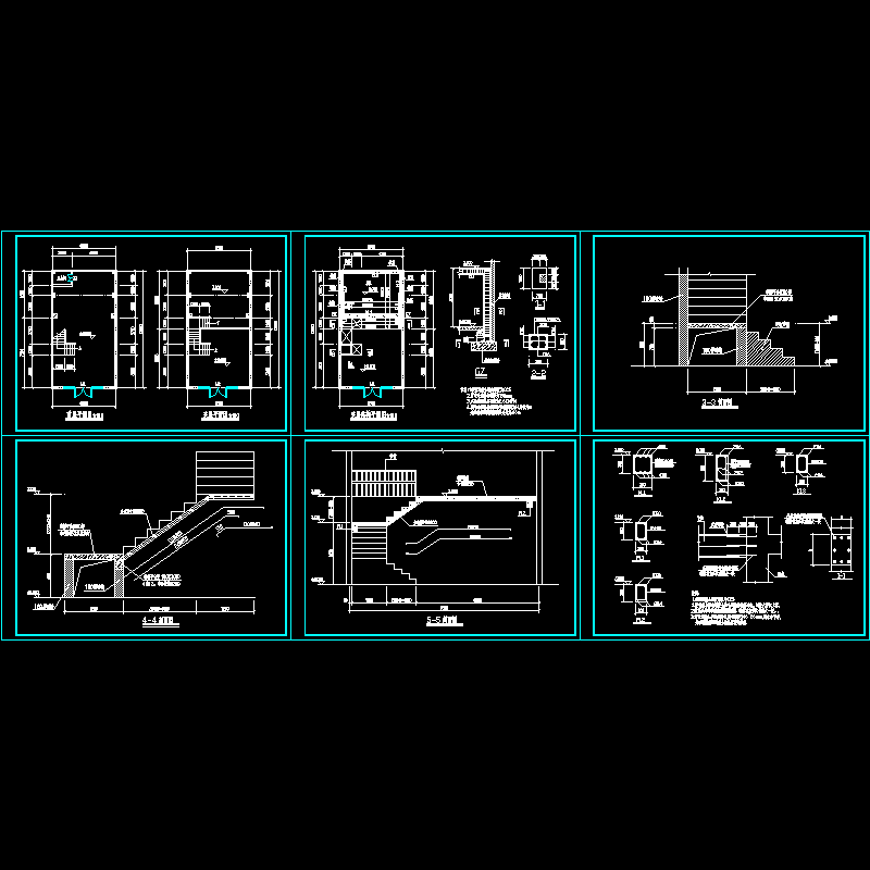 商铺自建夹层结构CAD施工图纸(dwg)