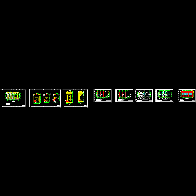 变电站主控室结构设计CAD施工图纸(dwg)(独立基础)