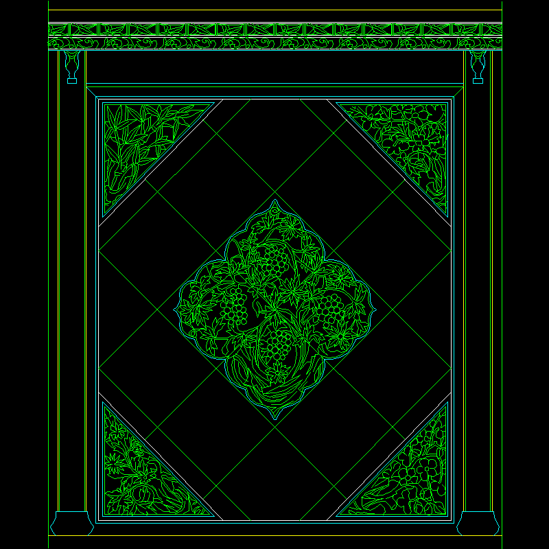 006影壁心砖雕.dwg