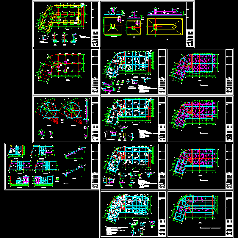 学校结构CAD施工图纸(dwg)