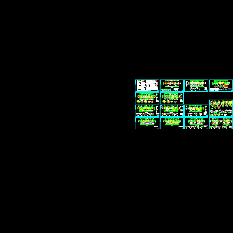 5层住宅结构CAD施工图纸(dwg)(8度抗震)(丙级筏形基础)(二级结构安全)